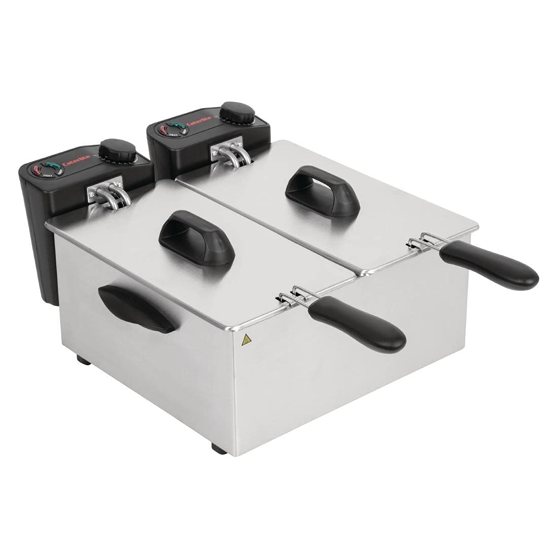 Caterlite Twin Tank Countertop Deep Fryer, Stainless Steel, 2 x 3.5L